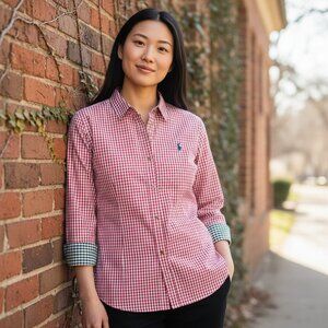 BROOKS BROTHERS Women's NWOT "346" Gingham Button Down Shirt | Size 10